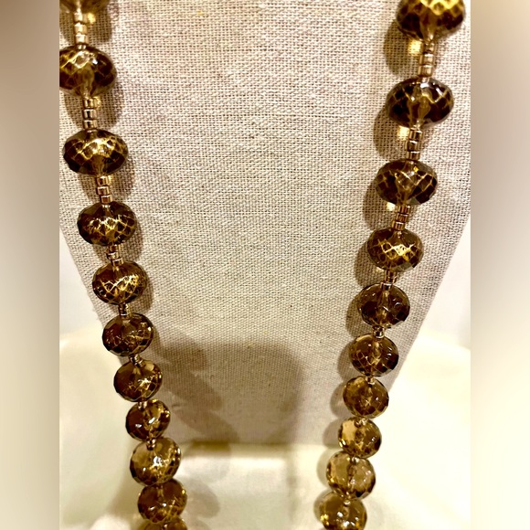 Vintage Opera Length Metallic Bead Necklace - Picture 6 of 16